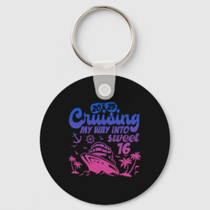 Cruising My Way Into Sweet 16 Birthday Cruise Vaca Key Ring