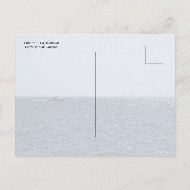 Cruising on Lake St. Clair Postcard (Back)