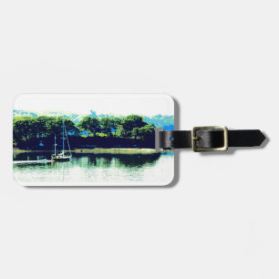 cruising sailboat luggage tag