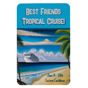 Cruising Stateroom Door Tropical Magnet