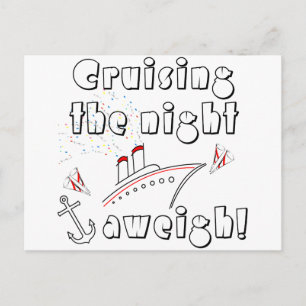Cruising the Night Aweigh Postcard