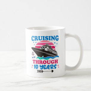 Cruising Through 10 Years Wedding Coffee Mug