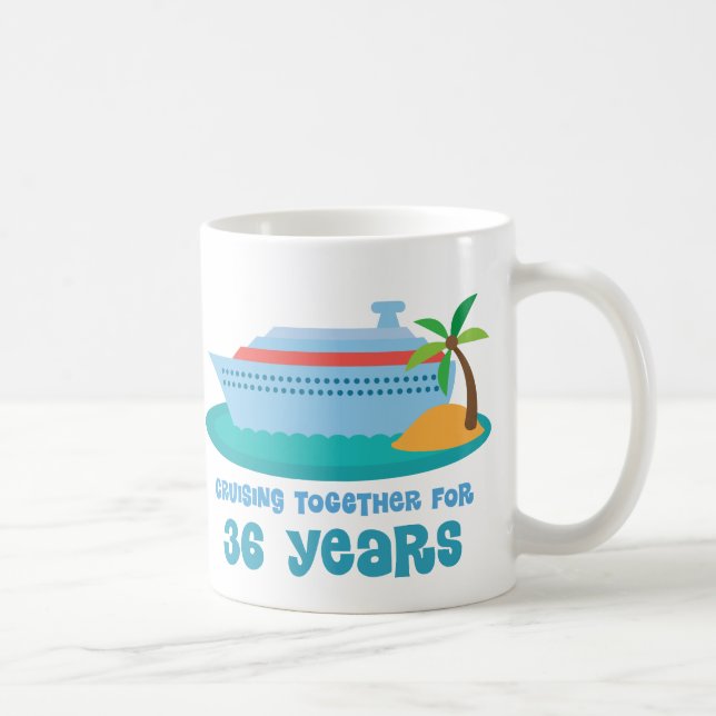 Cruising Together For 36 Years Anniversary Gift Coffee Mug (Right)