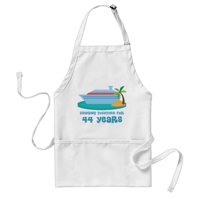 Cruising Together For 44 Years Anniversary Gift Standard Apron (Front)