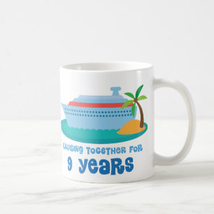 Cruising Together For 9 Years Anniversary Gift Coffee Mug