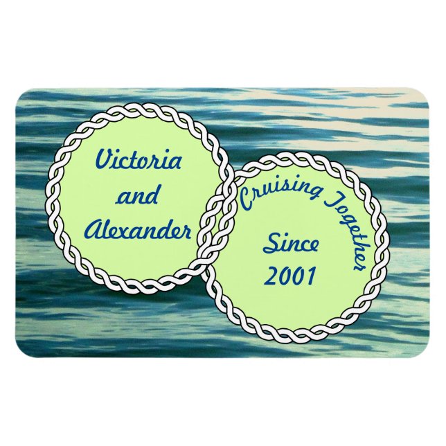 Cruising Together Since 2 Stateroom Door Marker Magnet (Horizontal)