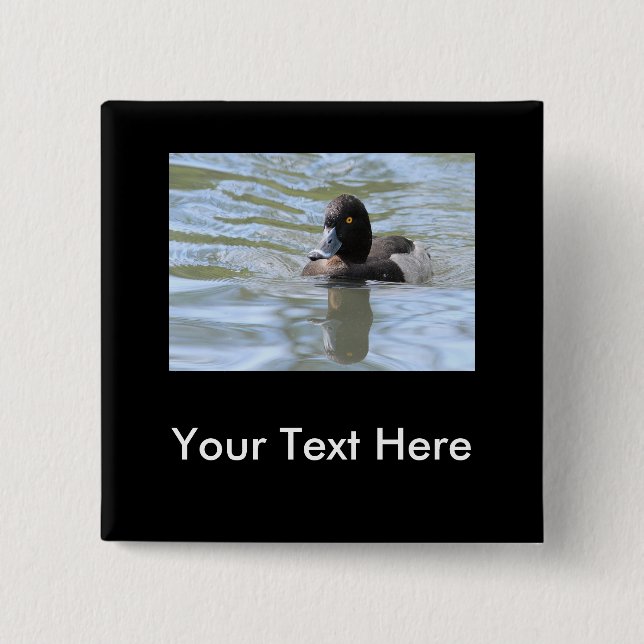 Cruising Tufted Duck 15 Cm Square Badge (Front)
