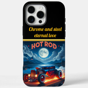 Cruising under the moonlight in a classic hot rod iPhone 16 pro max case