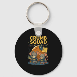 Crumb Squad Funny Cookie Mouse Christmas Design  Key Ring