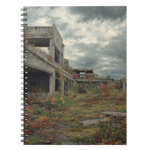 Crumbling Ruins Autumn Overgrowth Notebook (Front)