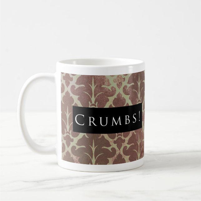 Crumbs! Pattern Black Coffee Mug (Left)