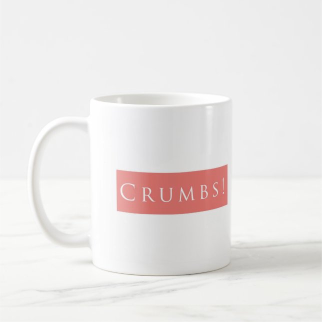 Crumbs! Plain Pink Coffee Mug (Left)