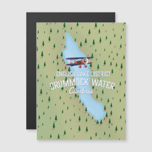 Crummock Water, lake district map travel poster