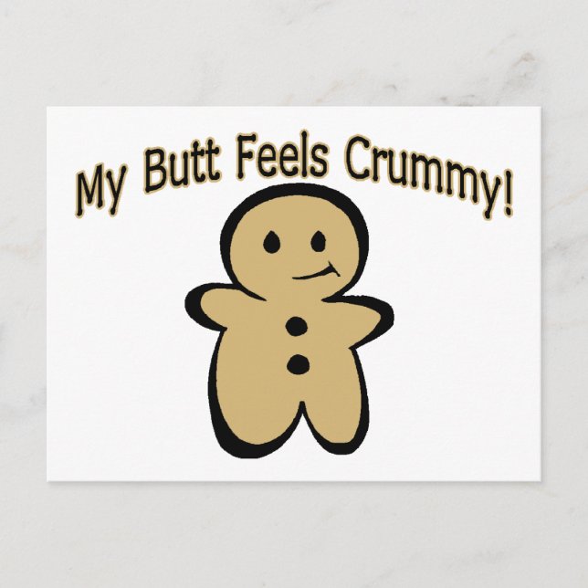 Crummy Butt Cookie Boy Postcard (Front)