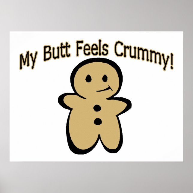 Crummy Butt Cookie Boy Poster (Front)