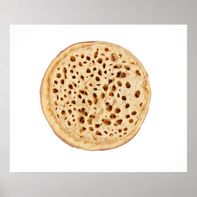 Crumpet on white poster (Front)