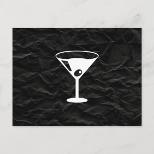 Crumpled Black Paper Postcard