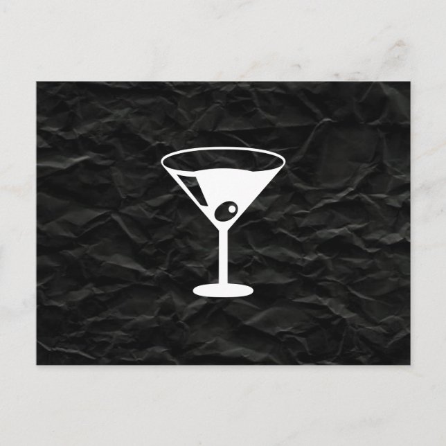 Crumpled Black Paper Postcard (Front)