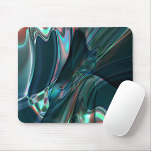 Crumpled curves in light shades of blue and pink   mouse pad