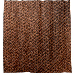 Crumpled dark brown fabric texture, wavy wrinkled  shower curtain