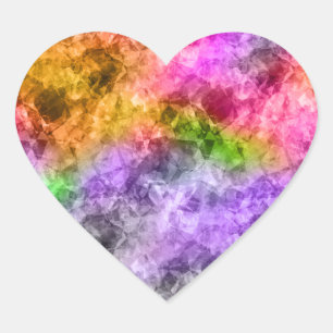 Crumpled Exotic Texture Heart Sticker