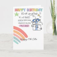 Crumpled Gift Funny Birthday Card ADHD