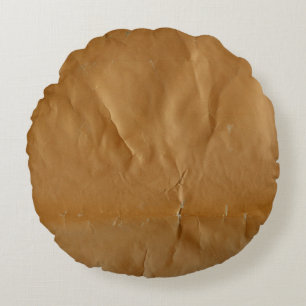 Crumpled, grungy paper background. Series - red. Round Cushion