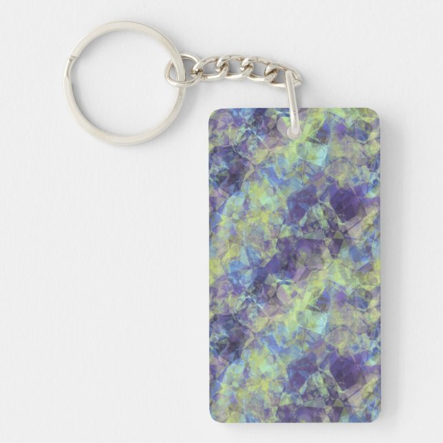 Crumpled Lavender Texture Key Ring (Front)