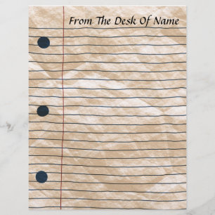 Crumpled Notepaper Letterhead