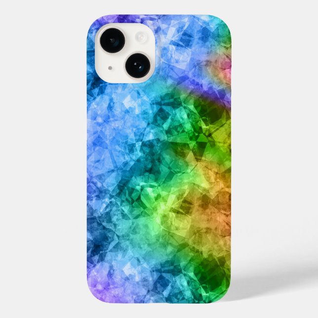 Crumpled Peacock Blue Texture Case-Mate iPhone Case (Back)