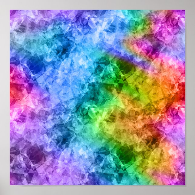 Crumpled Peacock Blue Texture Poster (Front)