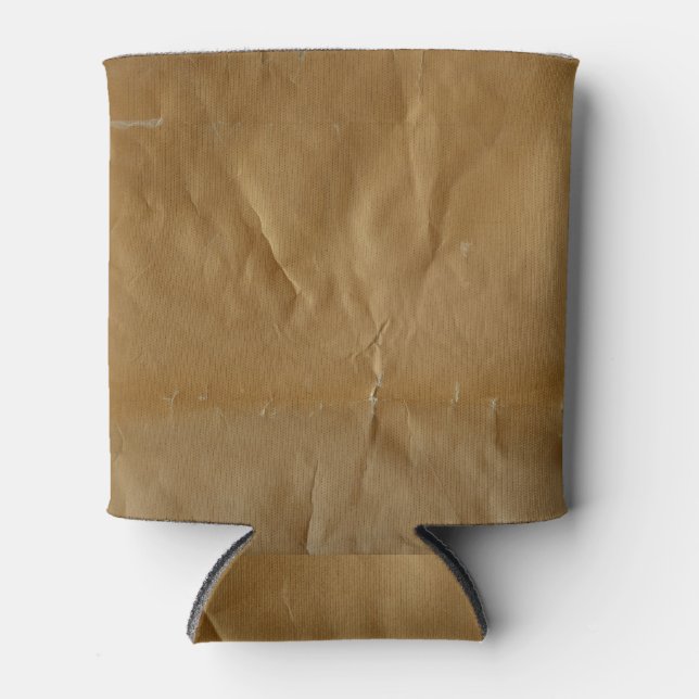 Crumpled red paper: grungy background. can cooler (Front)