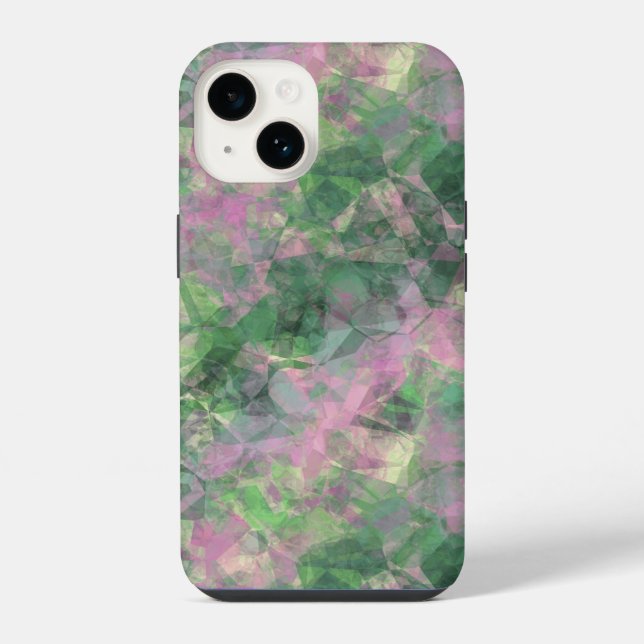 Crumpled Spring Green Texture iPhone Case (Back)