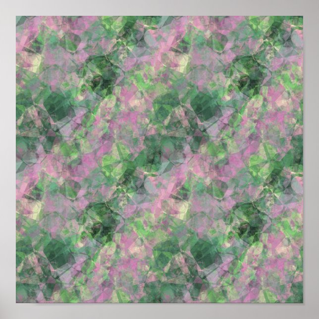 Crumpled Spring Green Texture Poster (Front)