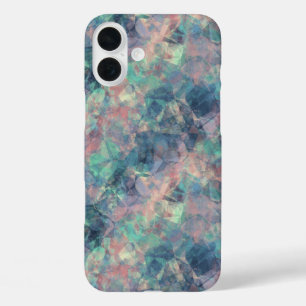 Crumpled Sunset Blue Texture iPhone 16 Plus Case