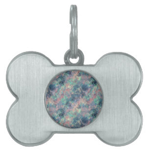 Crumpled Sunset Blue Texture Pet Name Tag