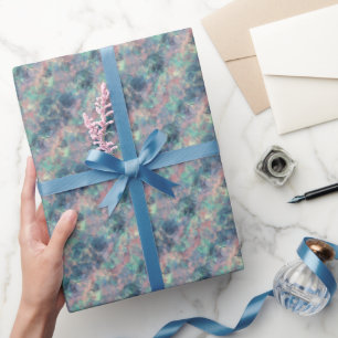 Crumpled Sunset Blue Texture Wrapping Paper