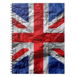 Crumpled Union Flag Jack Flag Notebook