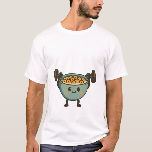 Crunch Time- Funny Cereal Gym Workout  T-Shirt (Front)