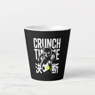 Crunch Time Soccer Cat Gift for Coaches & Athletes Latte Mug