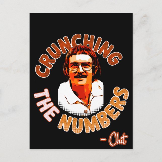Crunching the numbers holiday postcard (Front)