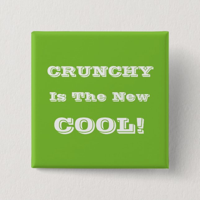 'Crunchy' 2" Square Button (Front)