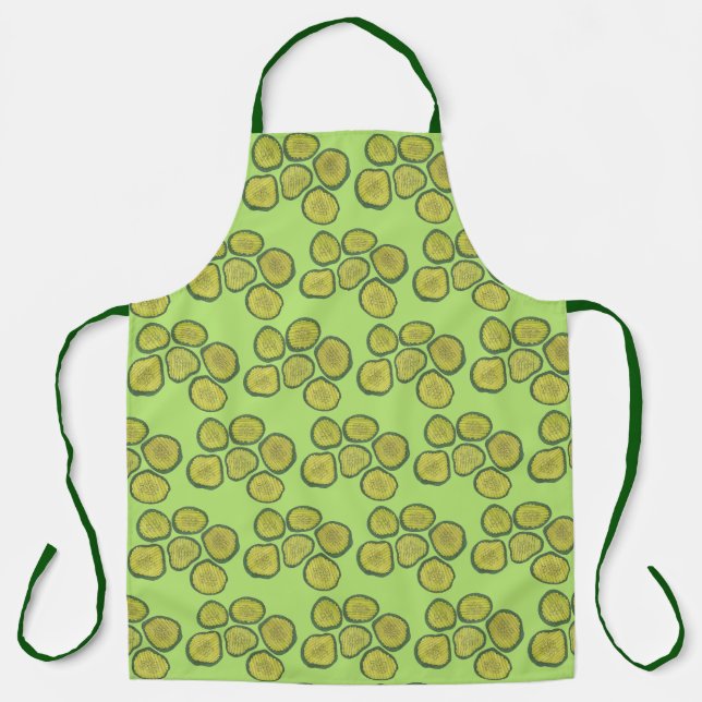 Crunchy Green Kosher Deli Sour Dill Pickle Chips Apron (Front)