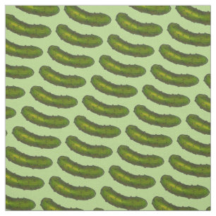 Crunchy Green Kosher Dill Pickle Foodie Pickles Fabric