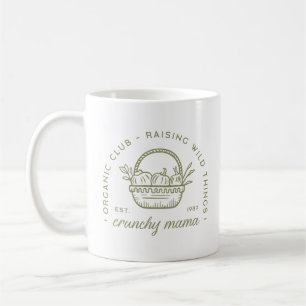 Crunchy mum organic vegetarian eco friendly green coffee mug