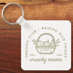 Crunchy mum organic vegetarian eco friendly green key ring