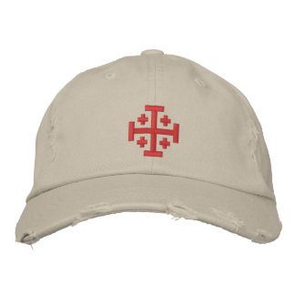 Crusader Cross - Custom Distressed Baseball Cap