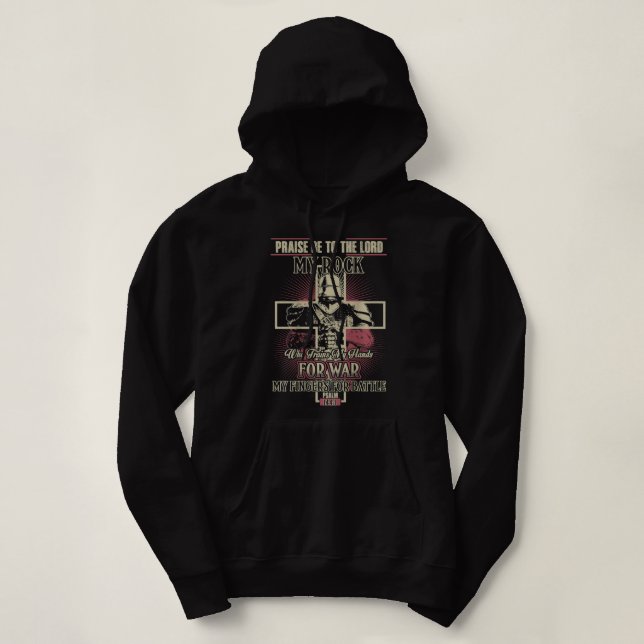 Crusader Knight Templar Warrior Of God Praise Be T Hoodie (Design Front)