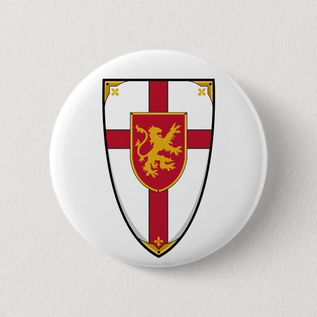 Crusader Knights Shield Button (Front)