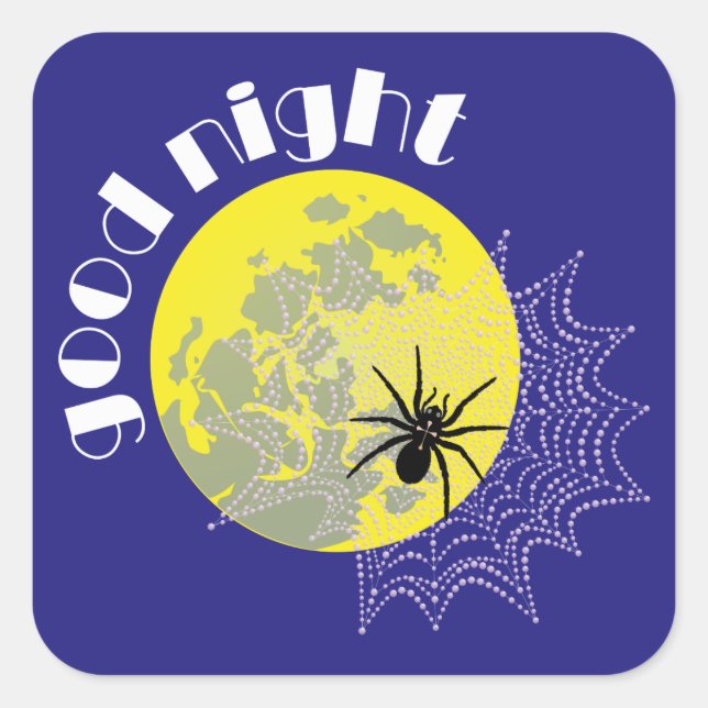 Crusader net at full moon square sticker (Front)